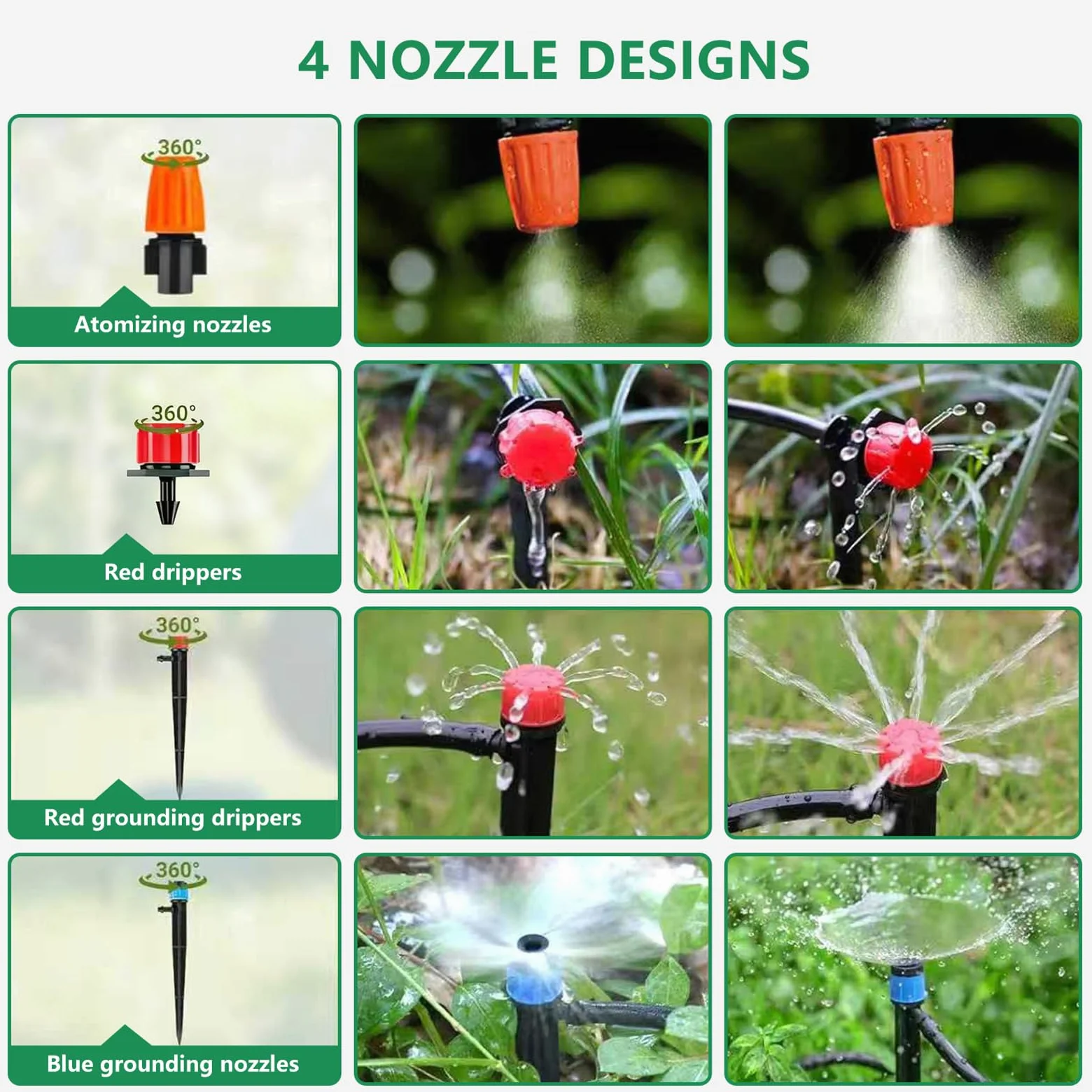 LINGKY Système d'irrigation Jardin, 315Pcs Kit d'irrigation Goutte, Kit d'irrigation Goutte à Goutte Automatique avec 60m + 15m Tuyau, Kit arrosage Automatique pour Jardin pelouse Serre Plantes