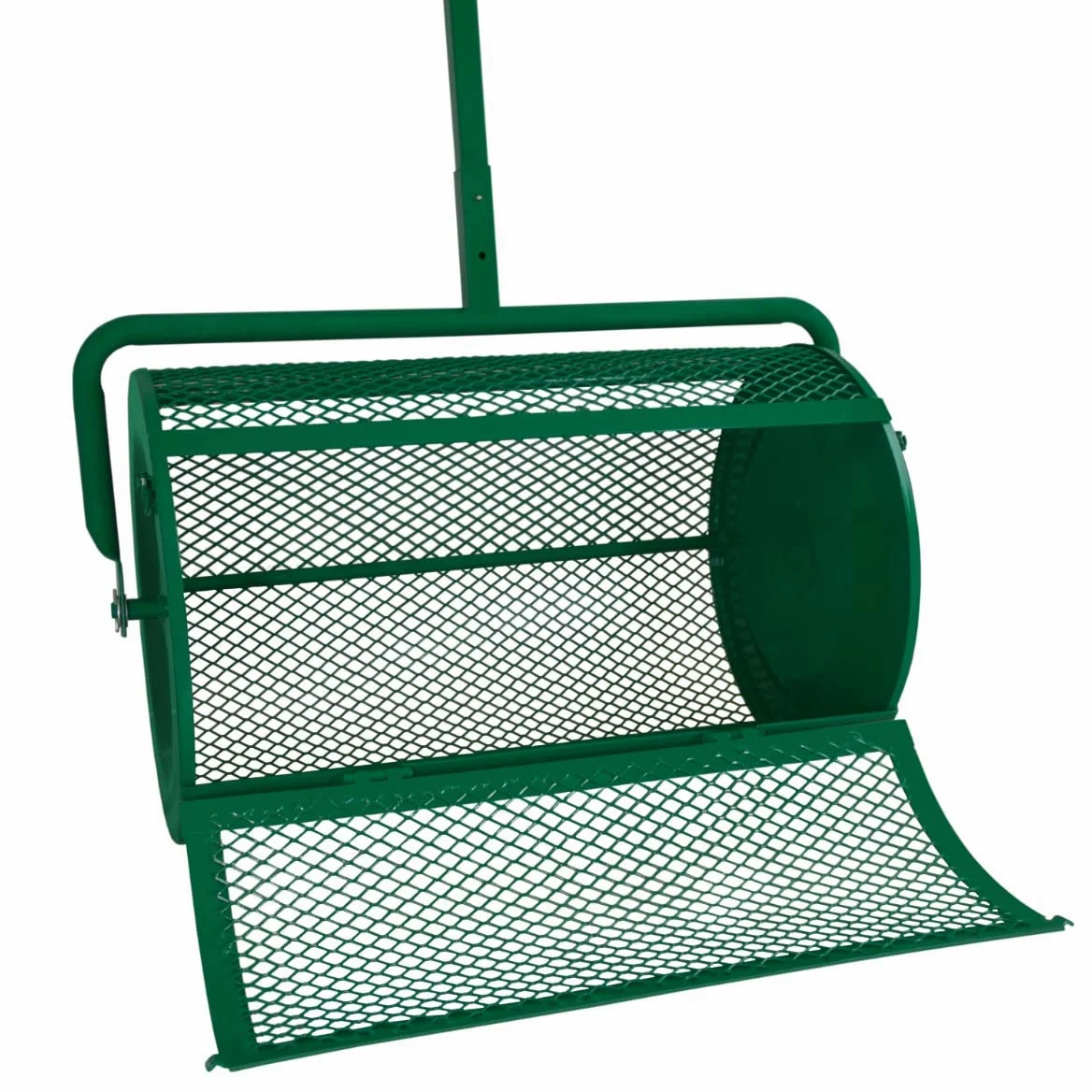 T-Mech Rouleau épandeur à Compost 80 L - Vert - Léger & Facile à Transporter - Manche Extensible 62-67cm [Paire de Gants Gratuite] Jardinage, Horticulture