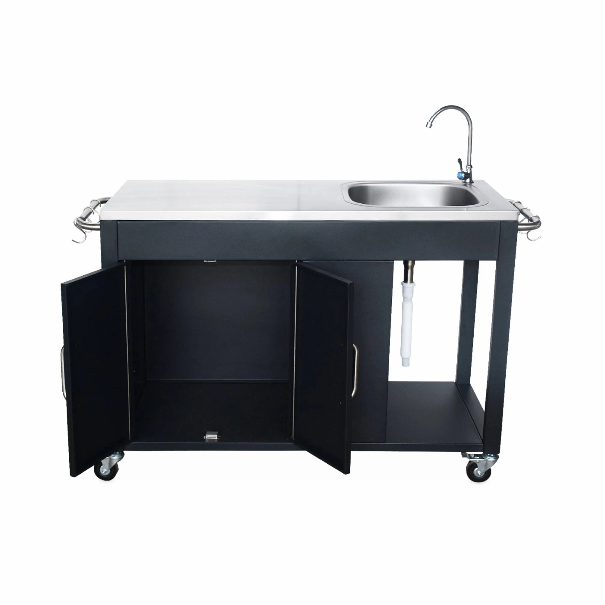 Alice's Garden Cuisine extérieure acier noir L139xP70.6xH113 cm
