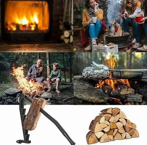 Fendeur manuel pour bois de chauffage, coupe-bois mural pour barbecue et usage domestique, outil de fendage robuste