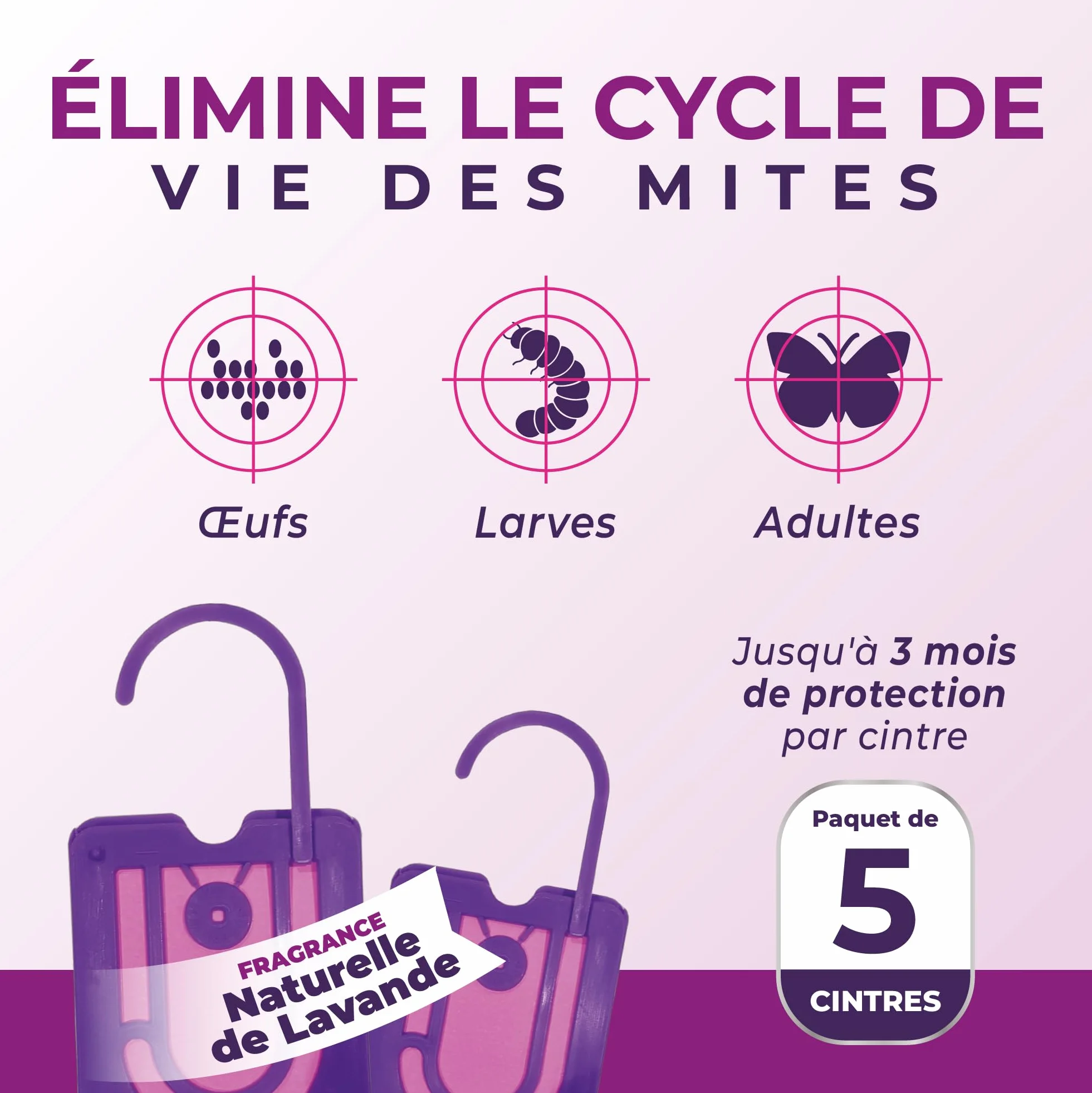 Anti-mites Textiles Lavande | Répulsifs à mites de vêtements Puissant