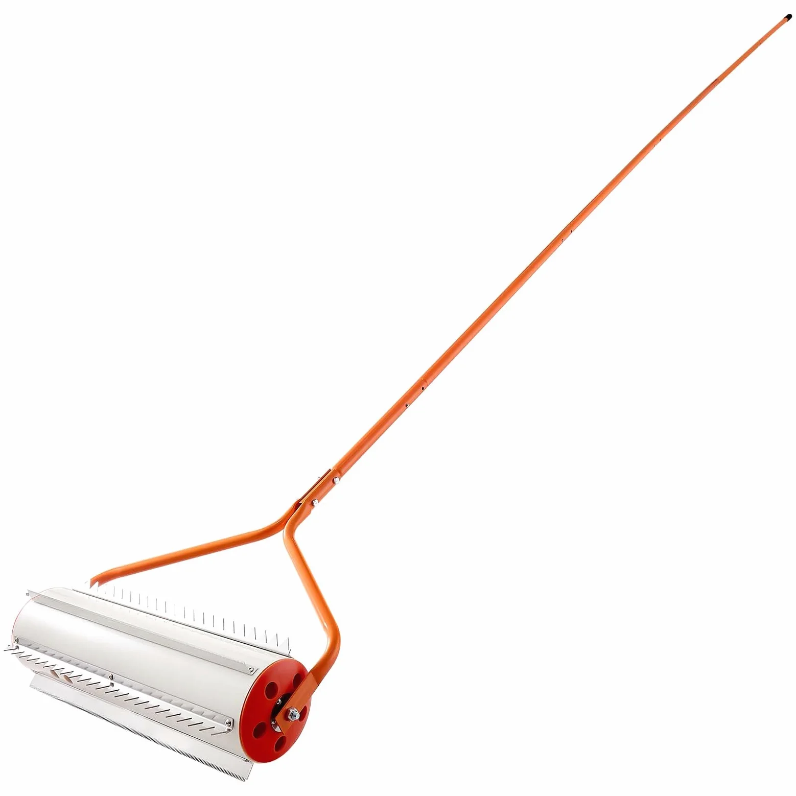 VEVOR Rouleau Désherbeur Aquatique 6,09 m, Outil Coupe Herbes pour Étang et Lac, Élimination des Herbes Racines et Vase, Manche Réglable en 6 Sections en Aluminium, 6 Lames Dentées en Acier Inoxydable