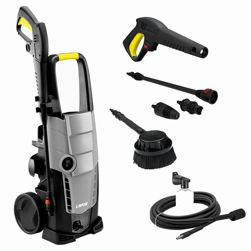 Lavor Nettoyeur Haute Pression Galaxy 150 Essential GL avec Brosse Rotative, Puissance 150 Bar Max, Débit 450 l/h Max, Moteur 2100W