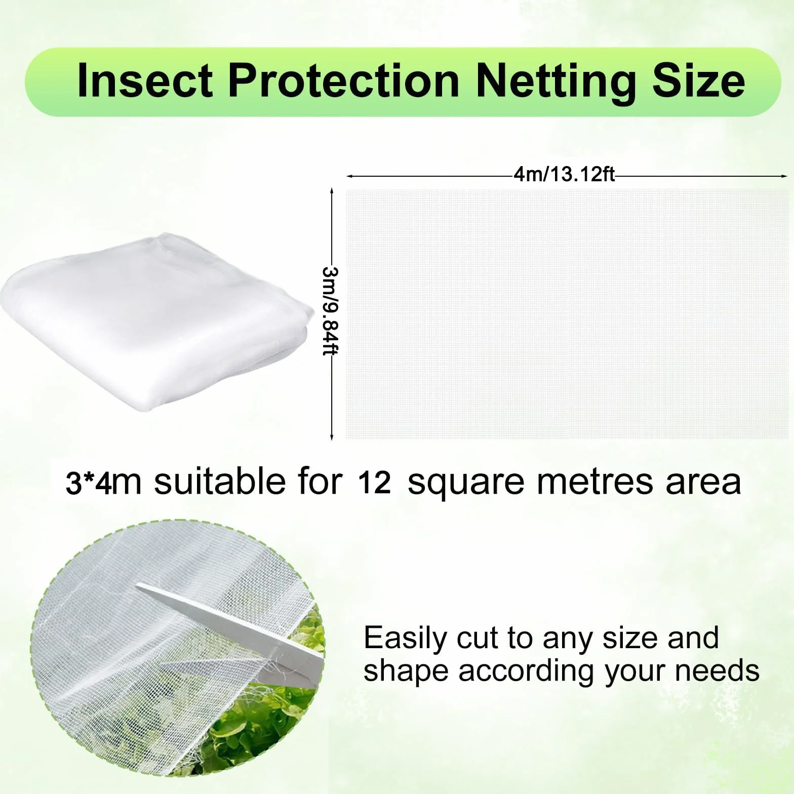 Filet Anti Insecte Potager 3m x 4m Ultra Fine Maille Protection Jardin