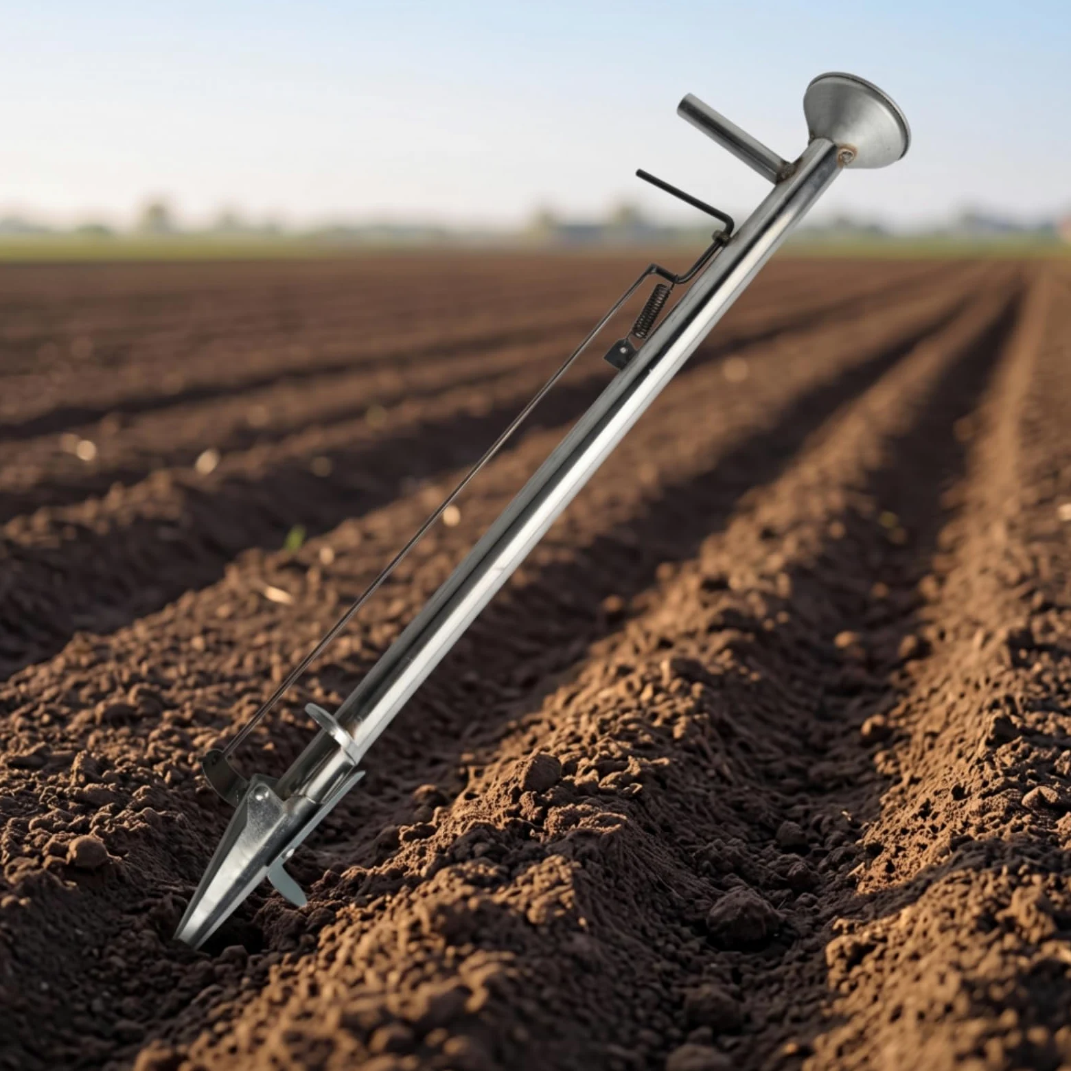 KESOTO Planteur Manuel Semoir à Main Applicateur de Graines Semoir Tubulaire Métal à Pointe Sol et Mécanisme de Gâchette Économe en Effort Adapté aux, 25型点播器