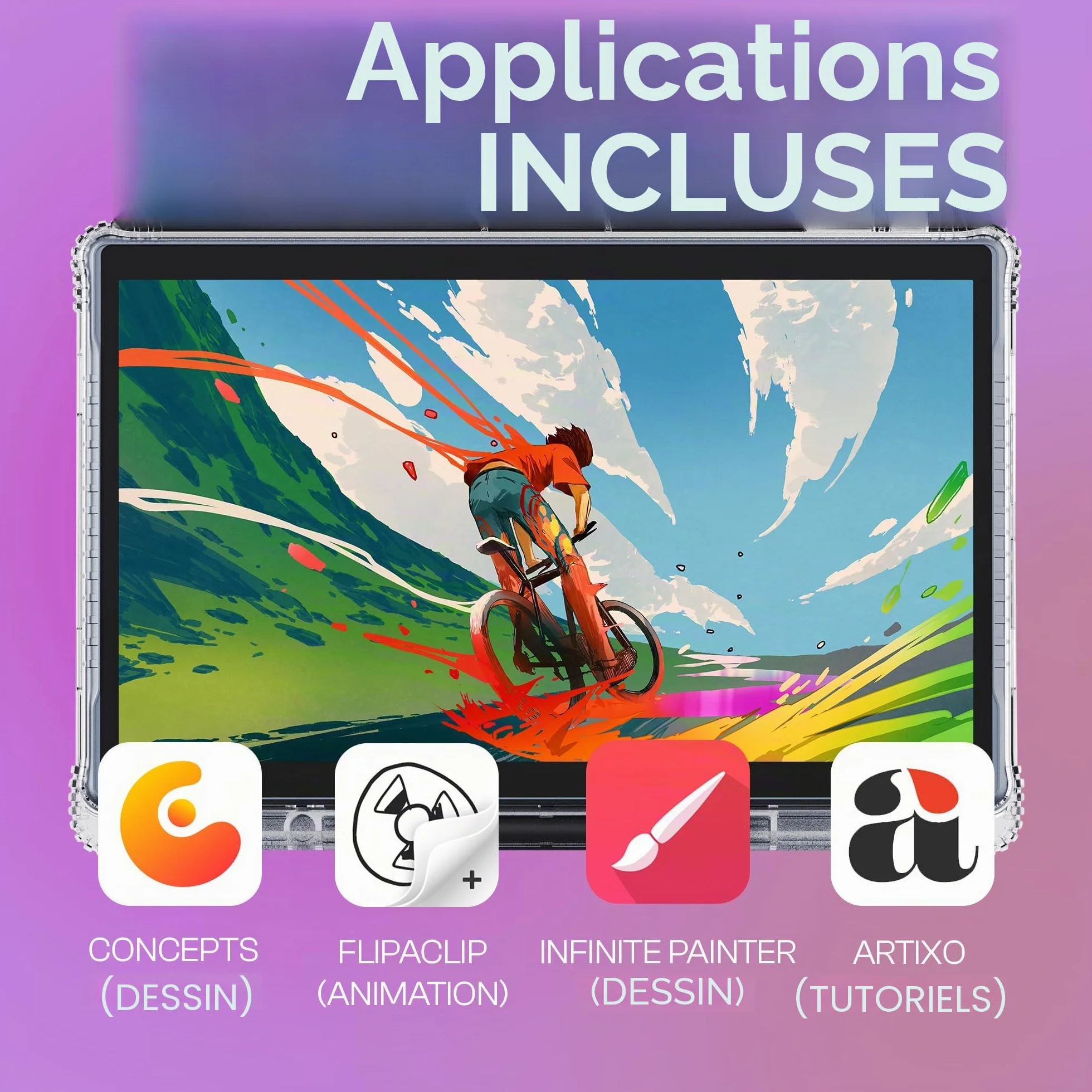 PicassoTab X14 Tablette Graphique Autonome 14" Écran Laminé Stylet Inclus