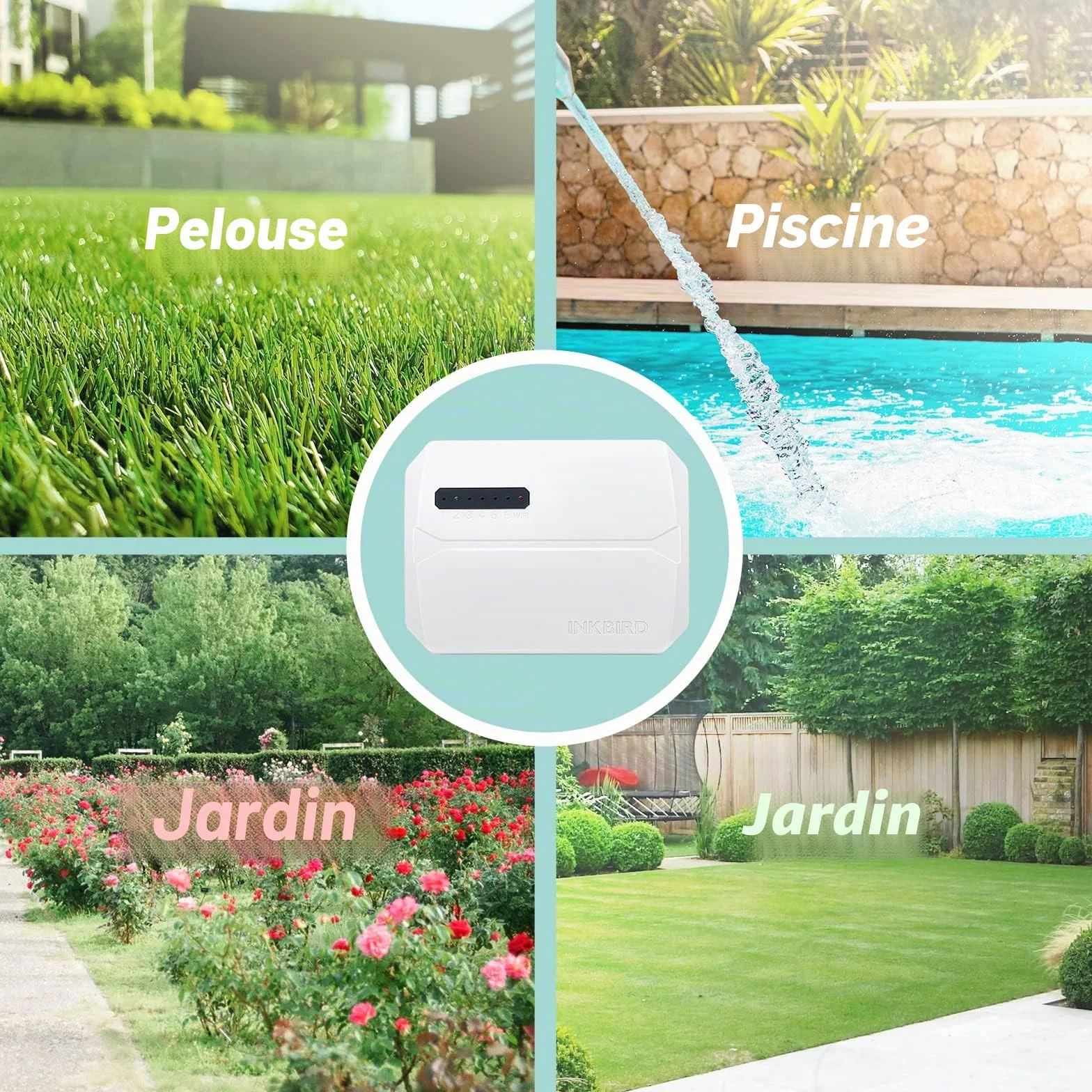 Inkbird Programmateur Arrosage WiFi 6 Voies, Minuterie Irrigation Intelligent Contrôleur Automatique Jardin APP