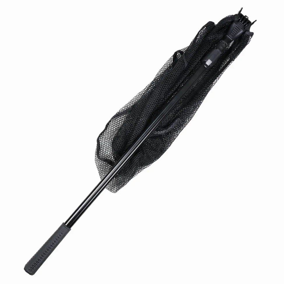 Épuisette télescopique Extensible jusqu'à 160 cm, Manche en Fibre de Carbone Extensible de 59,9 à 119,4 cm