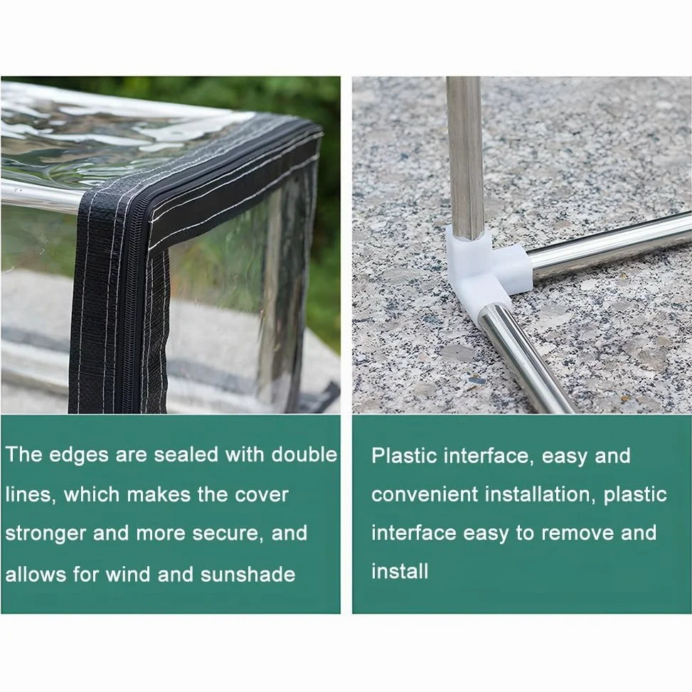 Zfmnoyev Mini Serre, Serre Portable pour Le Jardin, Tente De Culture pour Petites Plantes, avec Couverture en PVC Et Cadre en Acier Inoxydable, Facile À Assembler(70x30x30 cm/28x12x12 in)