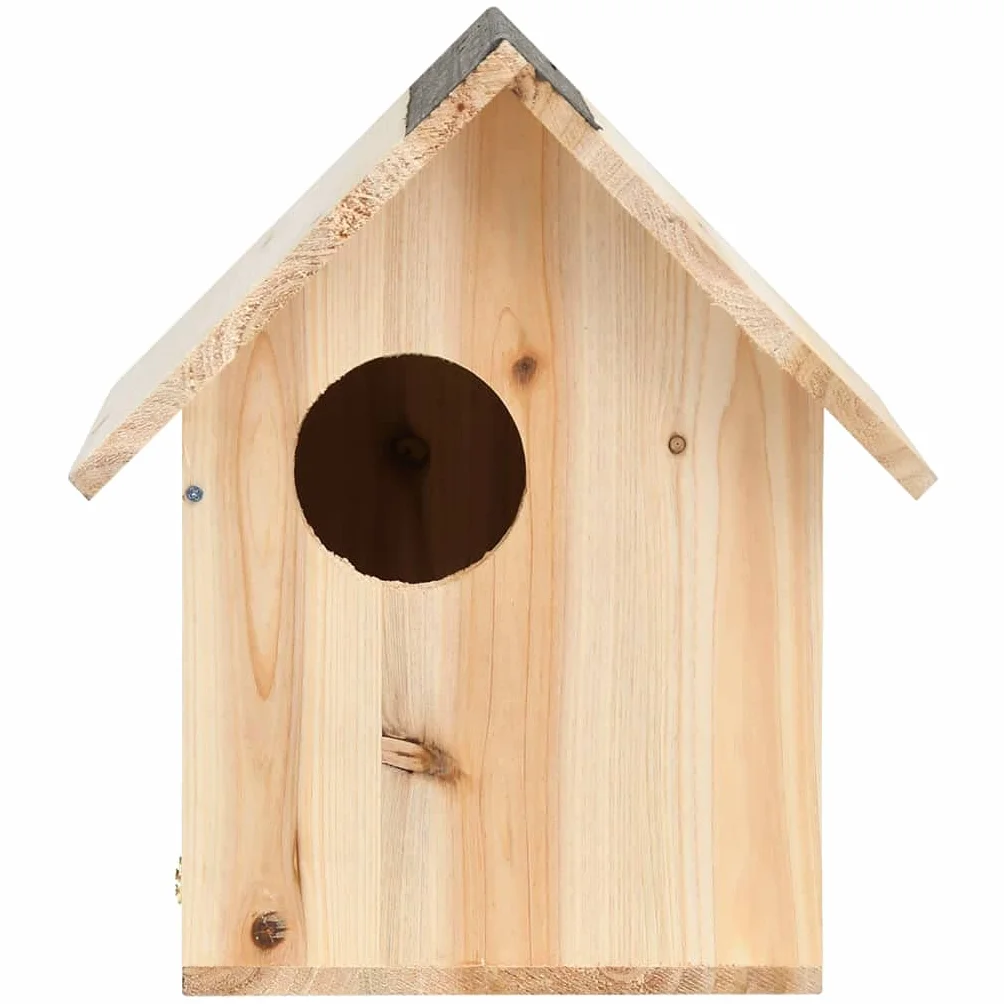 Maison pour écureuils Bois de Sapin Massif 26x25x29 cm Brun 1.4 kg