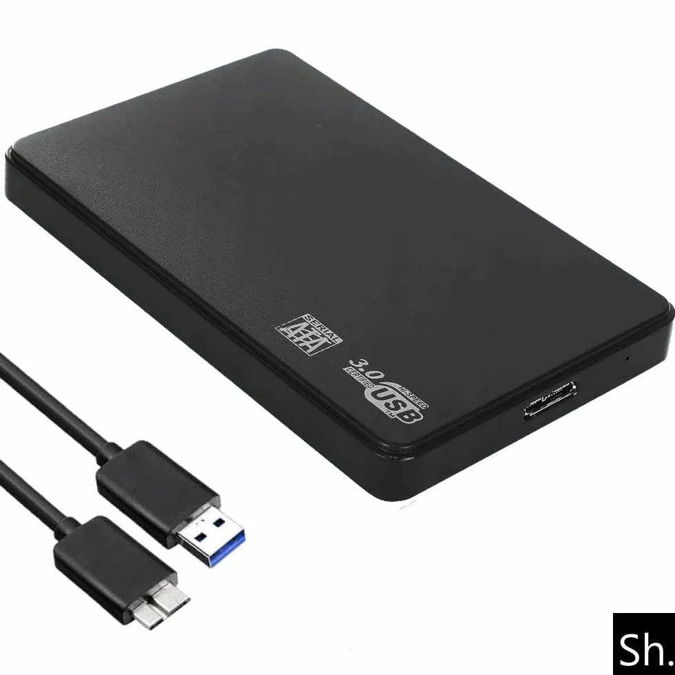Boîtier Disque Dur Externe 2,5" SATA USB 3.0 HDD SSD Portable 5Gbps UASP Noir
