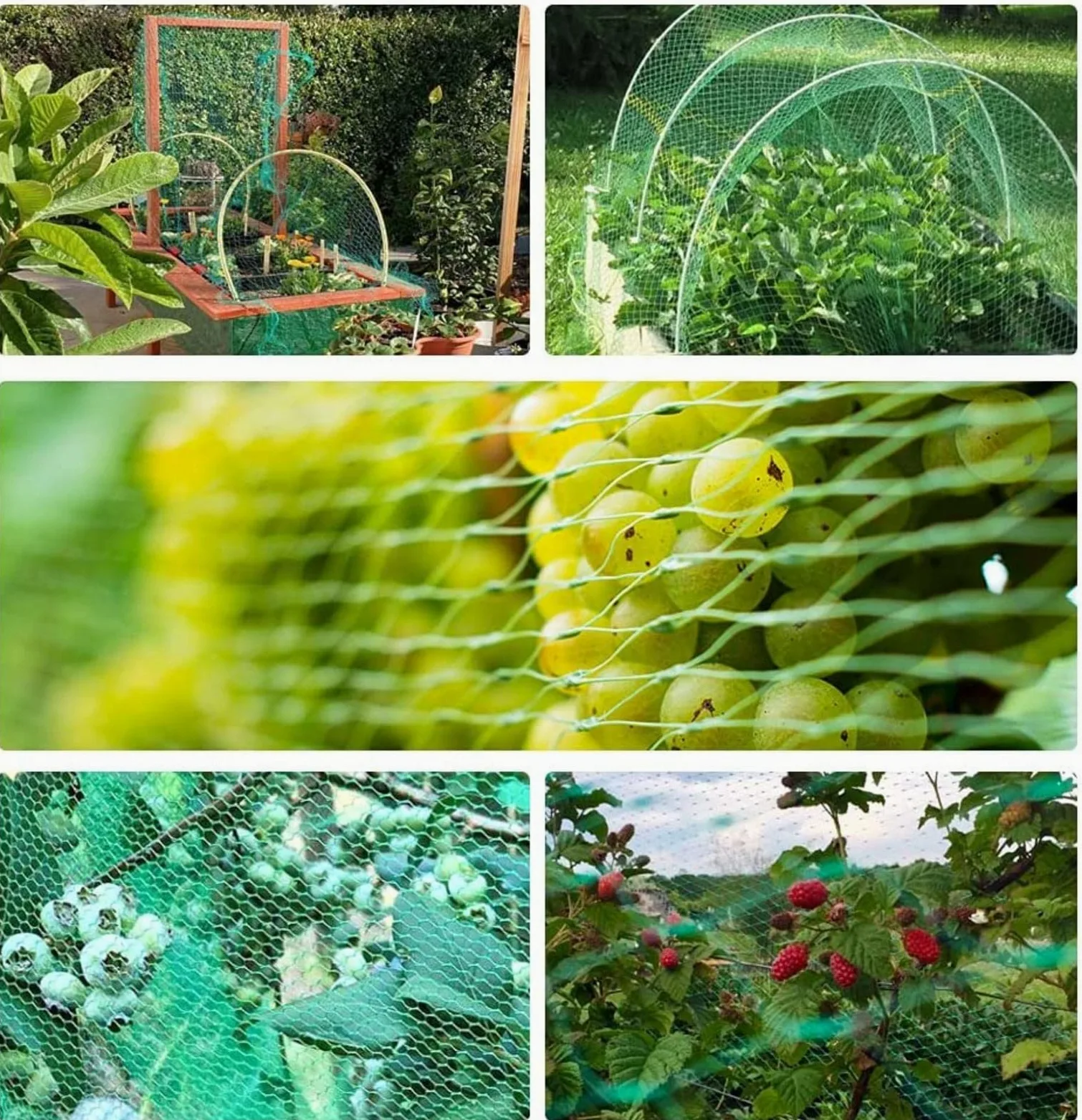 Filet de Jardin pour Plantes Garden Netting Tunnel de Culture en Maille Fine de Jardin Filet de Bassin pour Oiseaux,5x10m