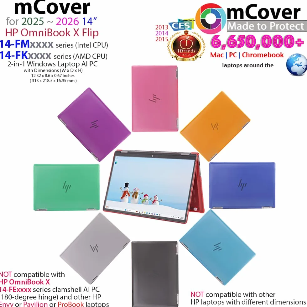 mCover Coque Rigide HP OmniBook X Flip 14-FMxxxx 14-FKxxxx 2 en 1 14" 2025+