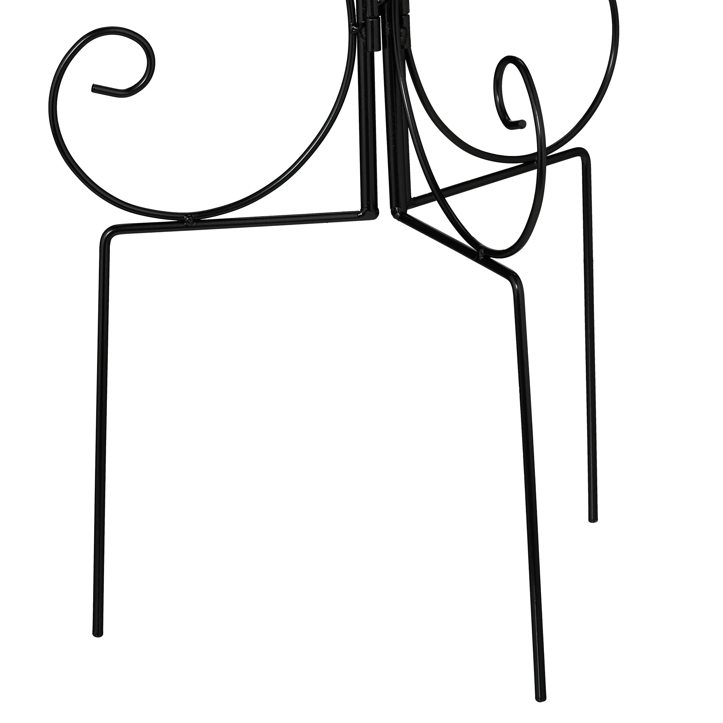 Relaxdays Tuteur à Plantes, en métal, Support Non Fixe, H x L x P : 125 x 43 x 43 cm, pour Le Jardin, Noir