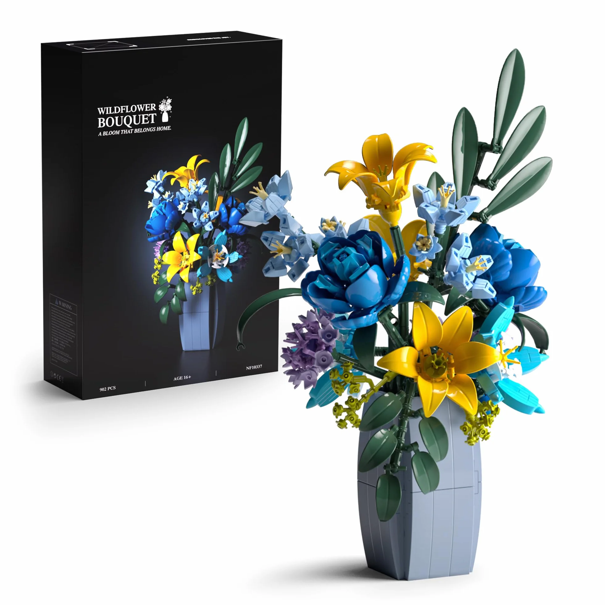 Nifeliz Botanicals Fleurs Sauvages Set de Construction pour Adultes, Bouquet de Fleurs 902 Pièces
