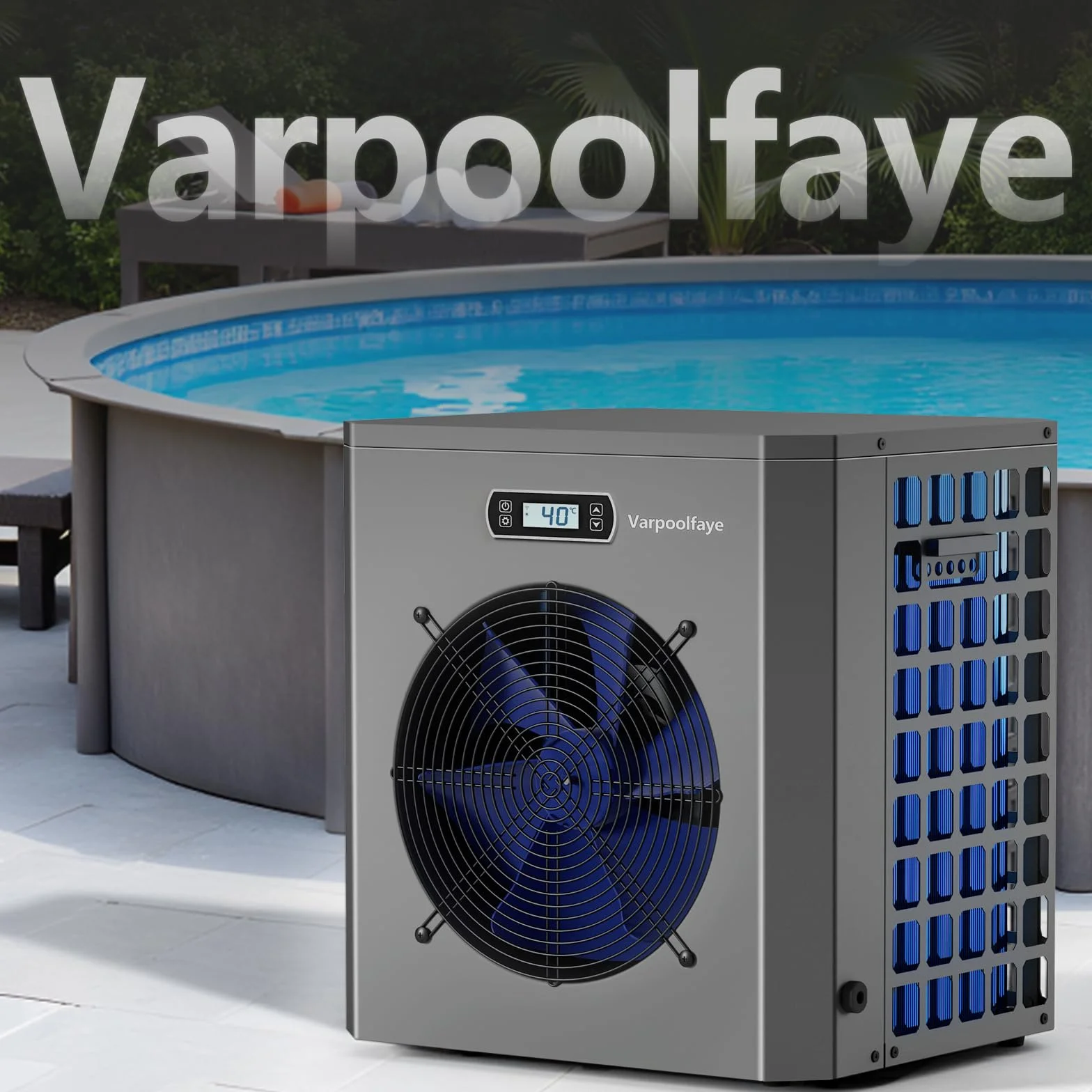 Pompe à chaleur électrique piscine 5 kW 20 m³ contrôle WiFi 220 V 240 V 50 Hz
