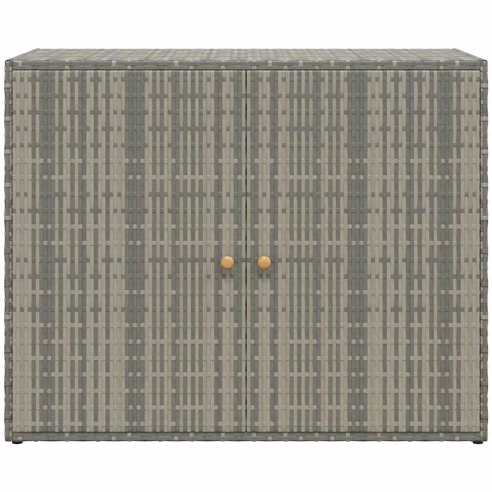 Armoire de rangement jardin Résine tressée Gris 100x55,5x80 cm