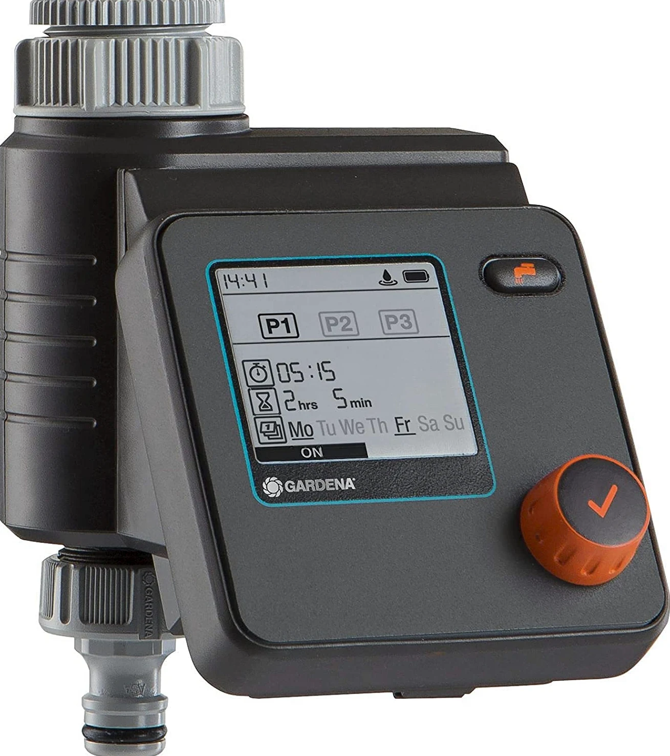 Gardena Programmateur d'Arrosage Selectcontrol : Commande d'Arrosage Automatique, 5 Options de Programmation, Fonctionnement sur Pile, Compatible avec tous les Systèmes d'Arrosage Gardena (1885-20)