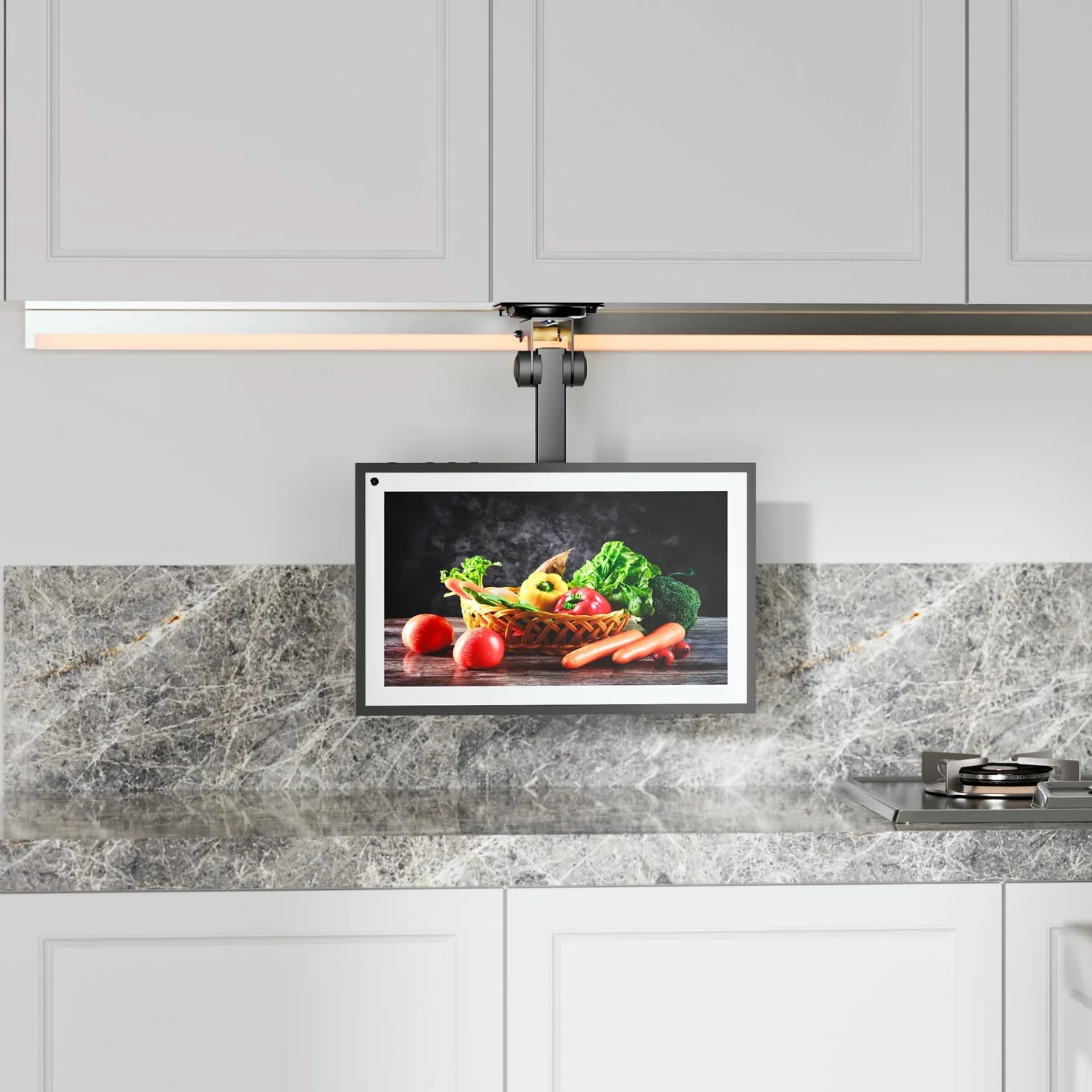AISENS CT43S-187 Support de Plafond Pivotant Pliable pour Moniteur/Télévision 20 kg 19-43 Noir