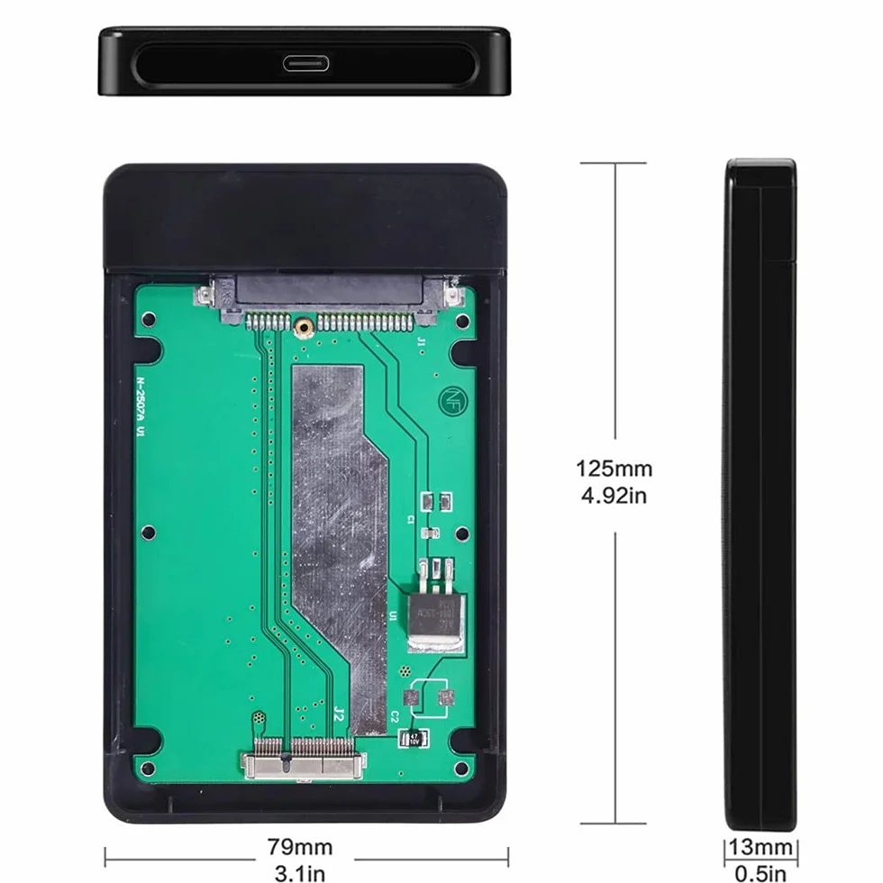 USB 3.0 do MacBook Pro Retina A1425 A1398 SSD 17+7Pin Obudowa