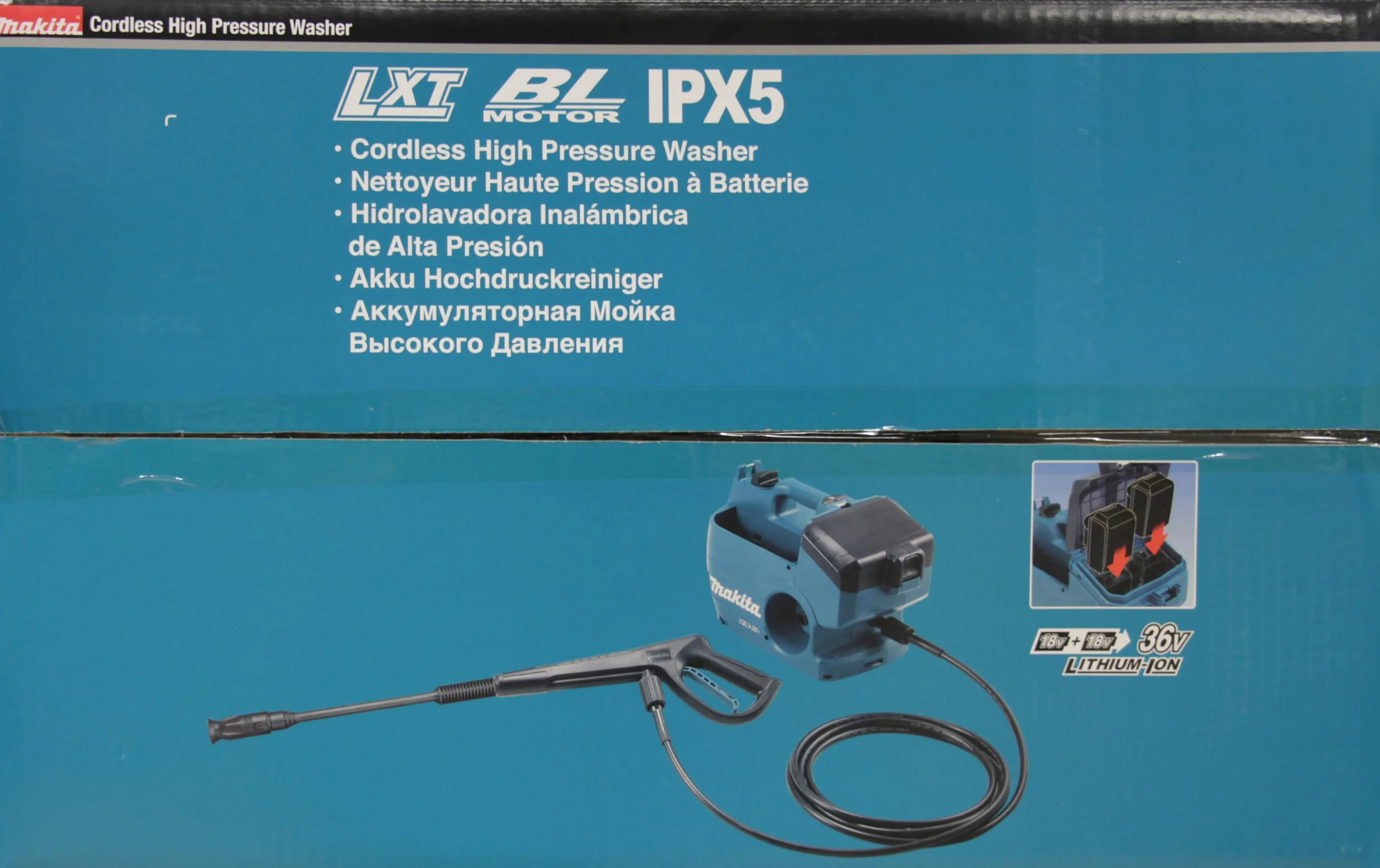 Nettoyeur haute pression sans fil 36V LXT 80 bar (Produit seul) - MAKITA DHW080ZK