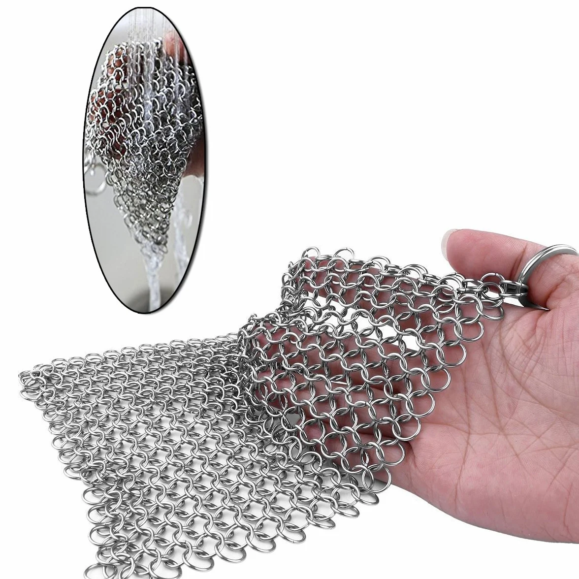 Brosse à récurer en acier inoxydable 316 20,3 x 15,2 cm pour poêles et barbecues
