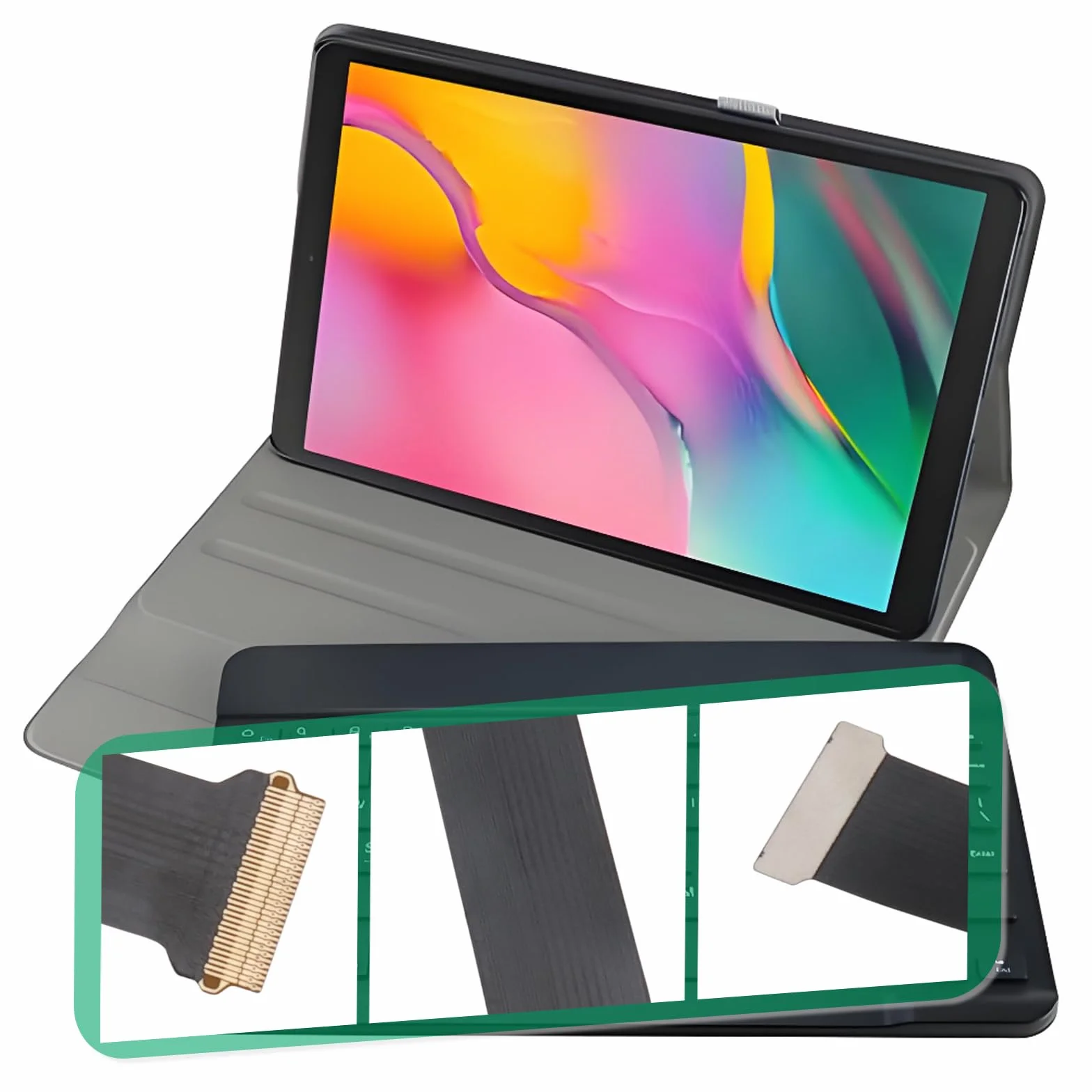 OTOTEC 2 Pièces Câble Ruban Interne pour écran LCD Samsung Galaxy Tab A 10.1 2019 SM-T510 SM-T515