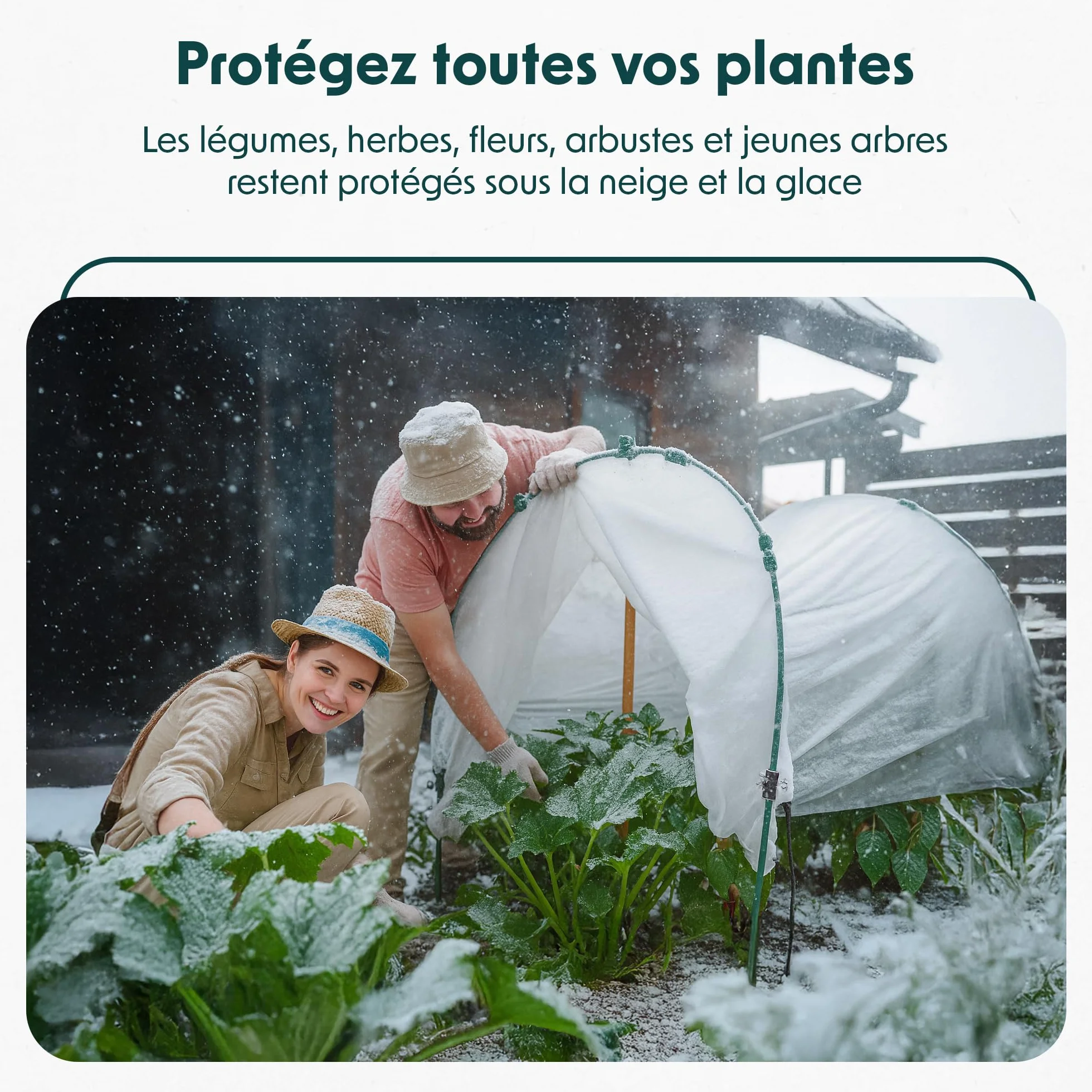 GARDENIX Toison Non-tissée d'hiver Protection Plantes 17 g/m² 3,2 x 10 m