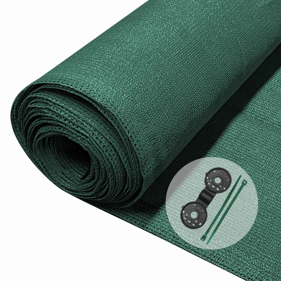 Brise Vue Occultant HDPE 150g/m² Protection UV Résistant Déchirures Vent Jardin Balcon 1.5x10m Vert