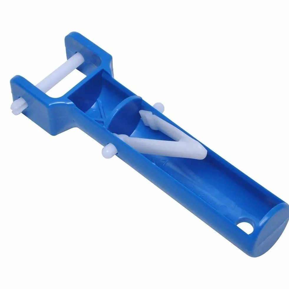 Kit de remplacement poignée aspirateur piscine clip papillon longue broche fixation sûre bâtons télescopiques plastique bleu 2 poignées 4 clips en V