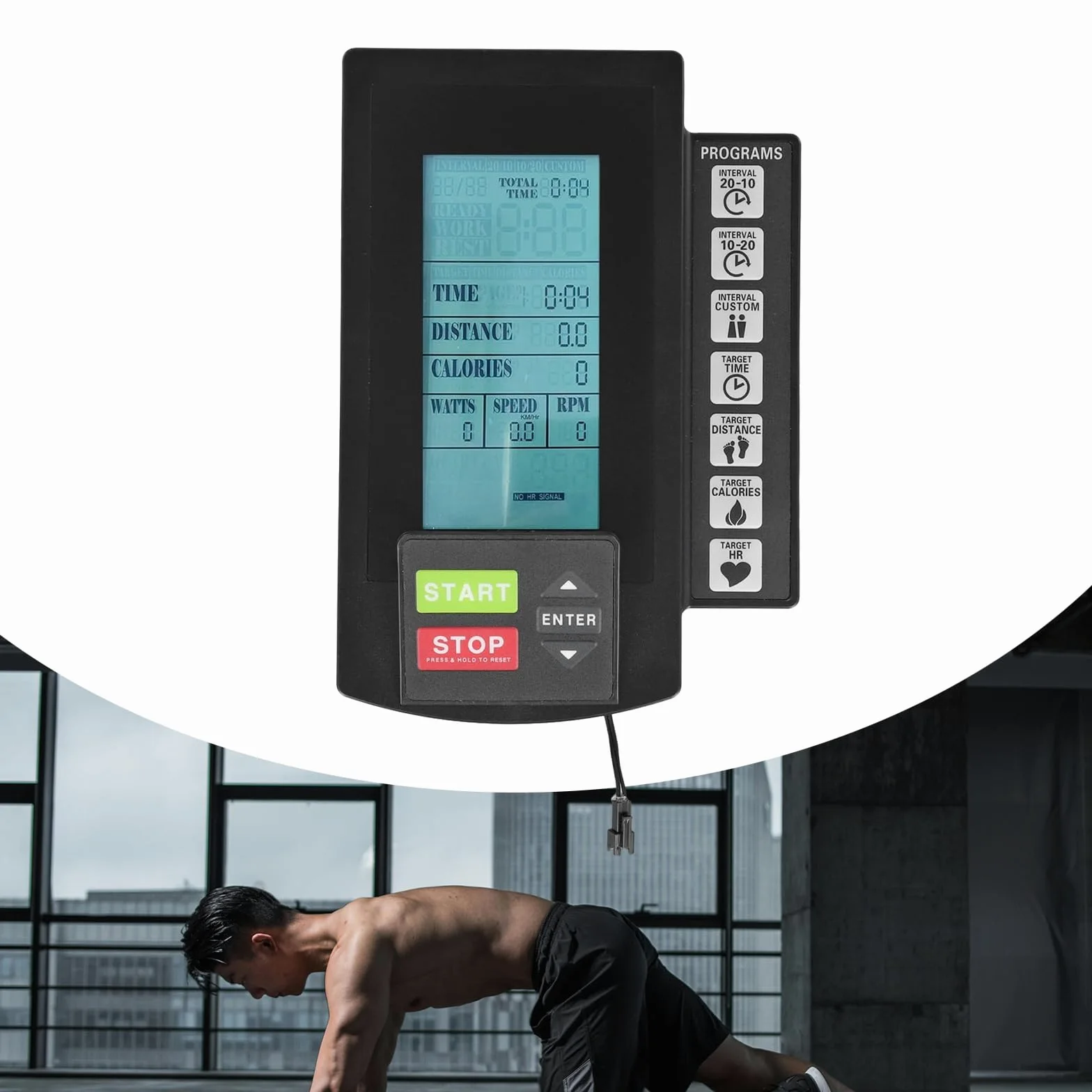 Moniteur de vitesse, capteurs de fréquence cardiaque, compteur LCD pour les amateurs de fitness
