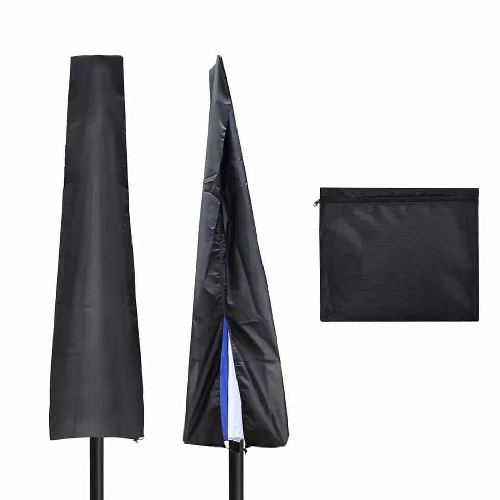 Housse de protection parasol déporté imperméable fermeture éclair 2,1 m à 3,4 m extérieur résistant aux déchirures