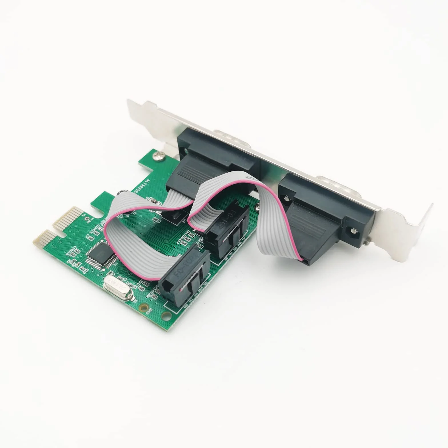 Carte d'extension PCI-Express PCIe 2 Ports série DB9 RS232 Adaptateur