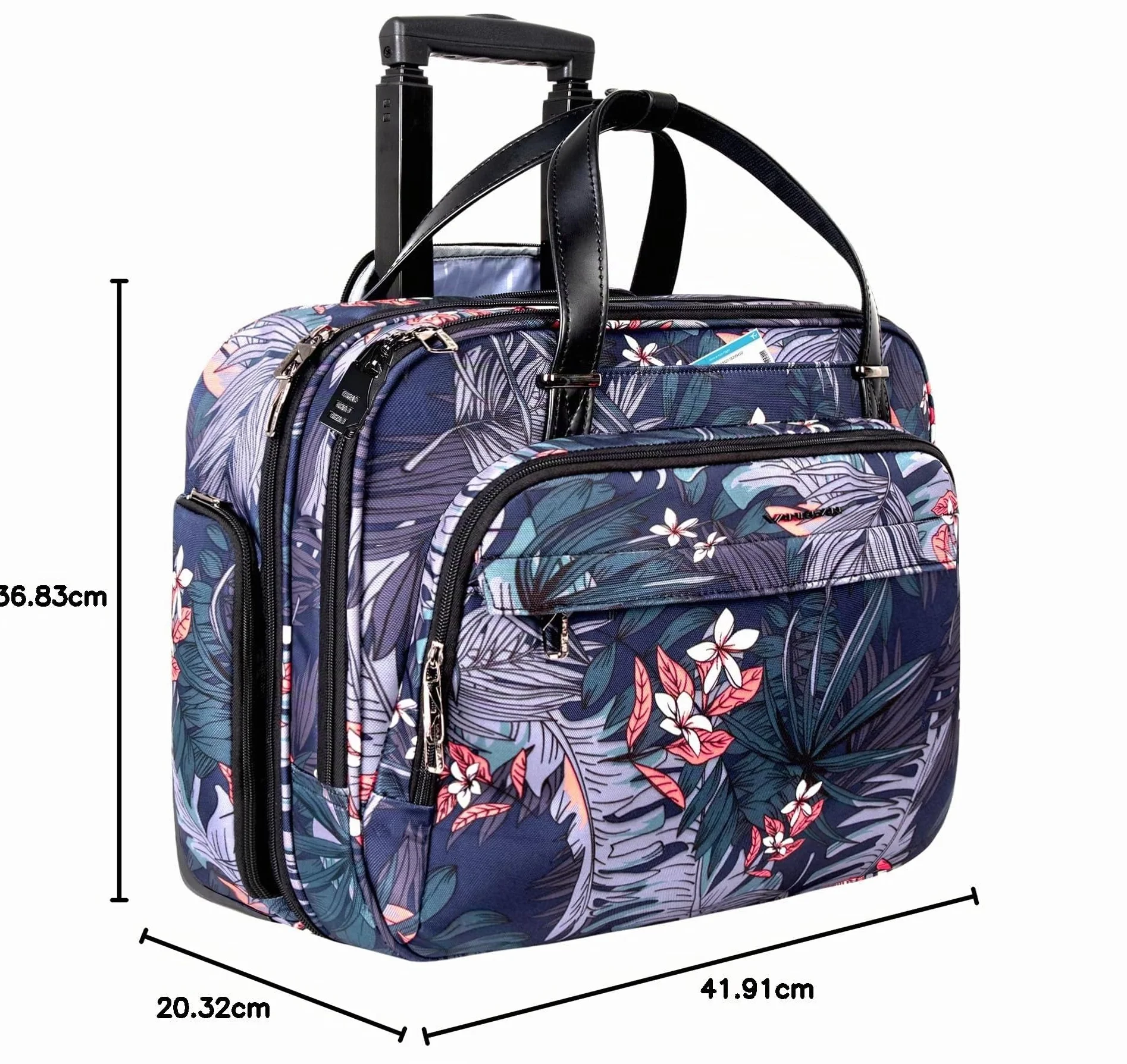VANKEAN Sacoche à roulettes ordinateur portable 15.6 pouces étanche RFID voyage femmes