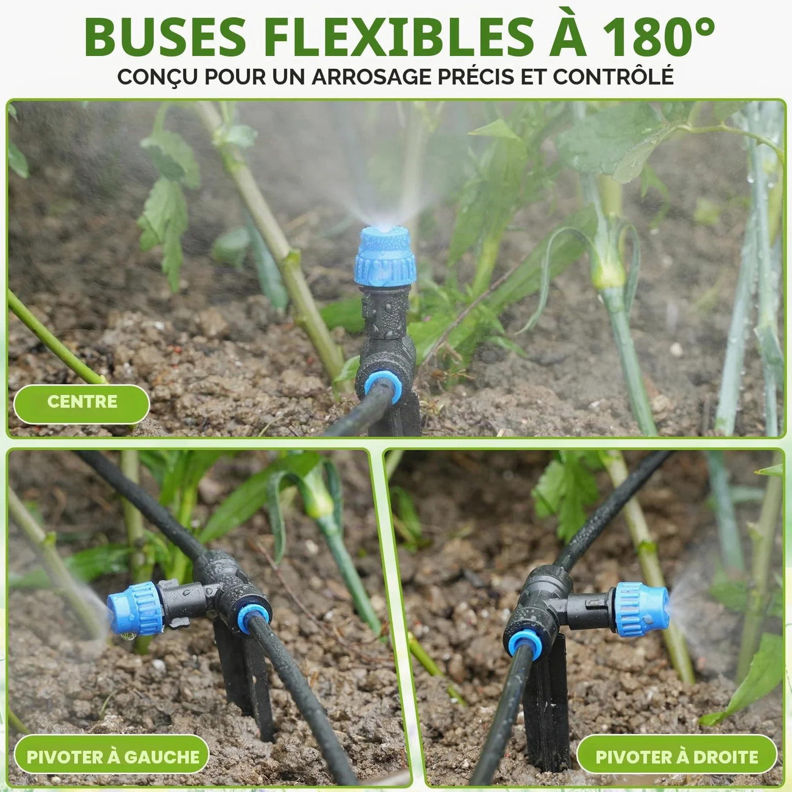 HIRALIY Kit d'irrigation goutte à goutte pour serre de 15,7 m avec minuterie de jardin, système d'arrosage pour plantes suspendues, avec tubes, buses de brumisation et minuterie d'eau, système