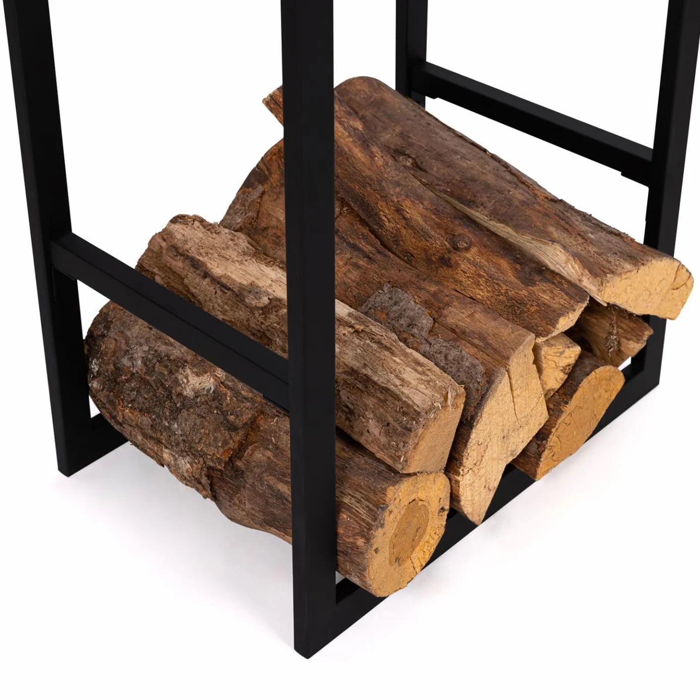 Range bûches Vertical Acier Noir H.170 CM pour cheminée