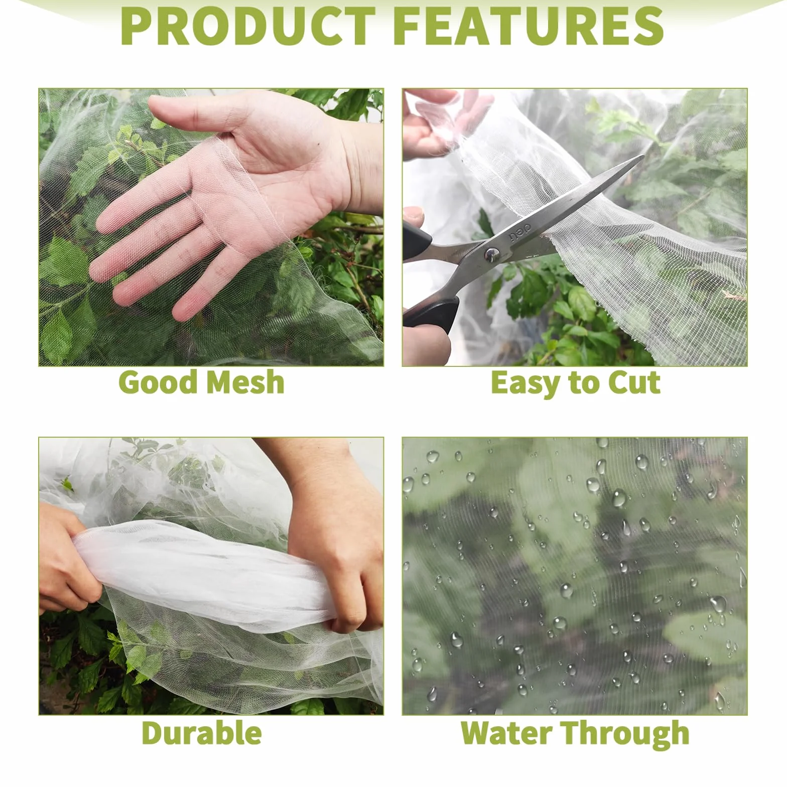 Filet à légumes de Jardin 3 x 6 m - Filet de Protection Contre Les Insectes pour Plantes et Légumes