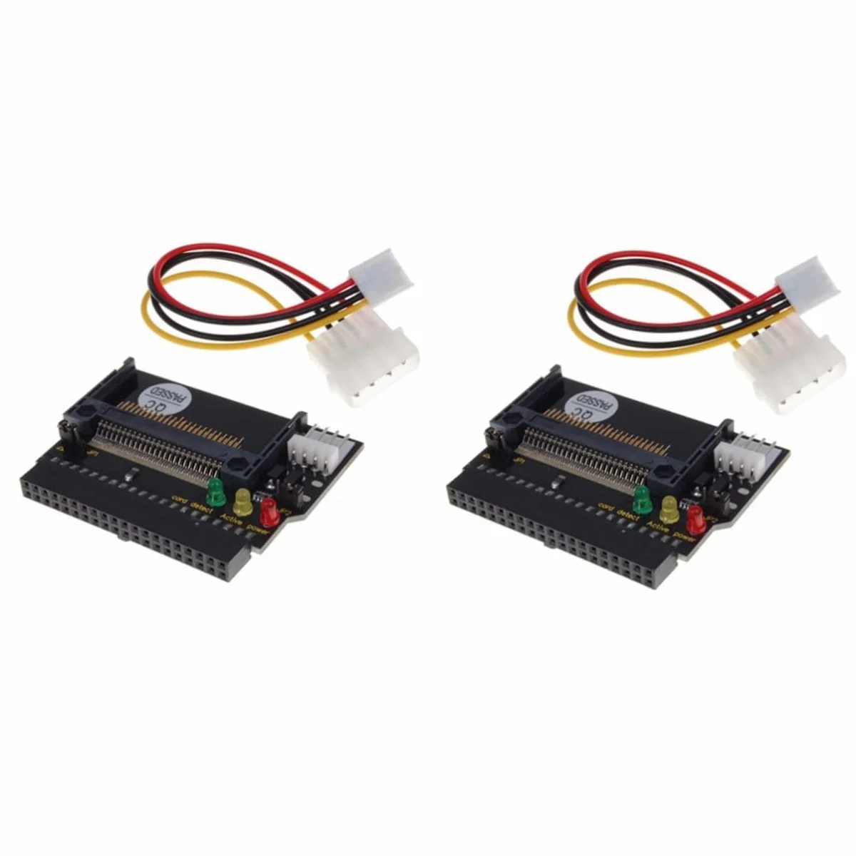 Adaptateur IDE vers Compact Flash CF II avec LED, Noir