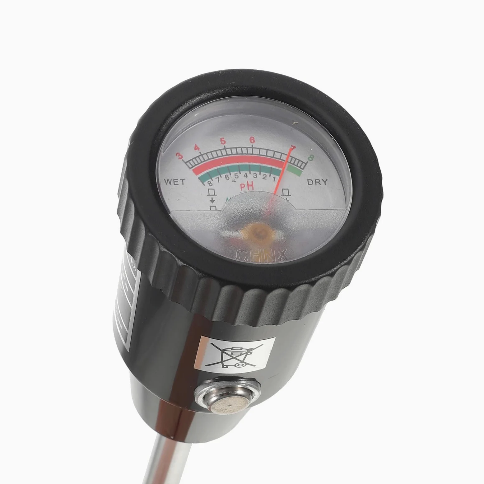 Testeur de Sol 2-en-1 Ph et Humidité avec Sonde de 30cm, Construction Robuste en Cuivre et Aluminium, Design Portable pour Jardin Extérieur et Plantes D'intérieur