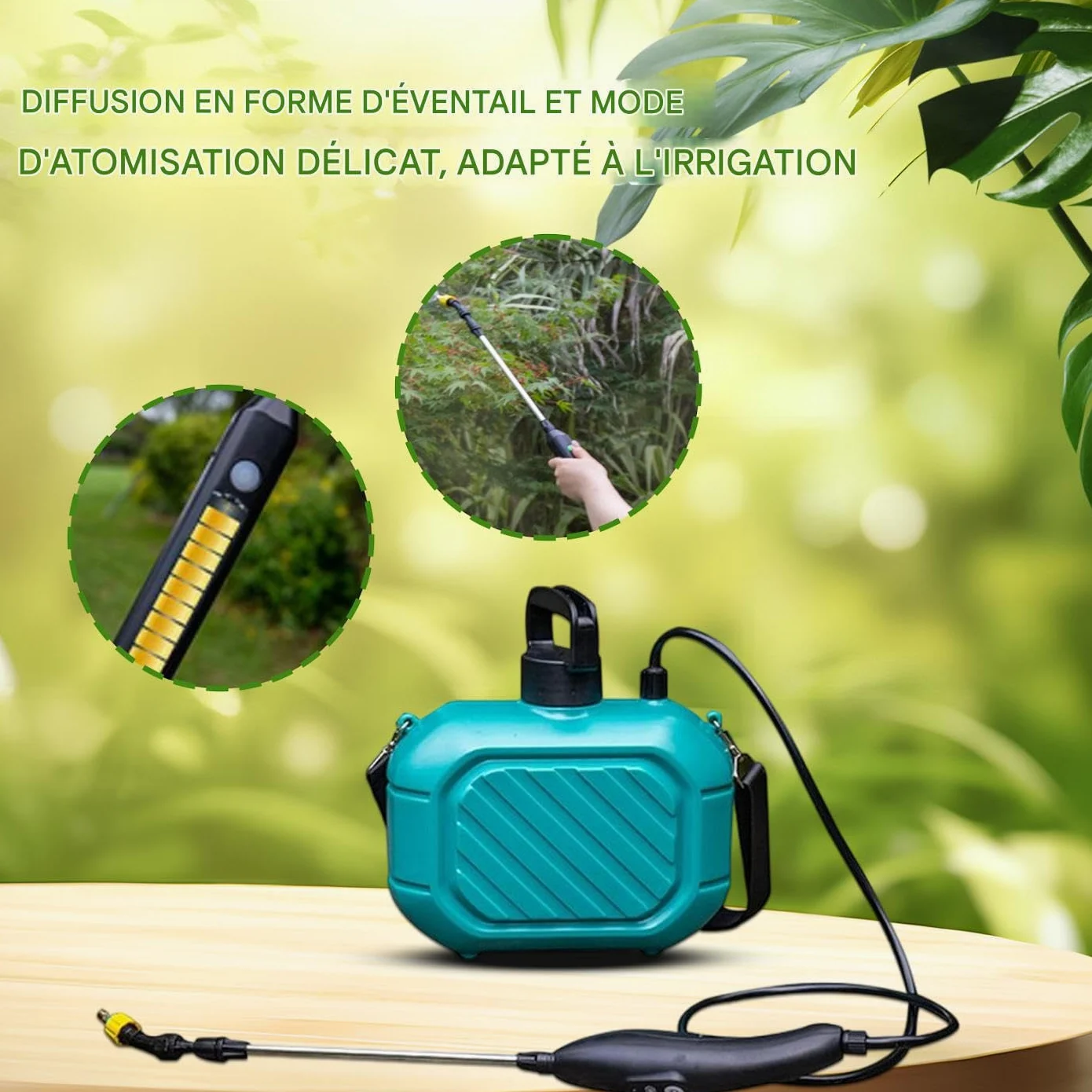 Pulvérisateur Électrique 5 litres 3 Buses À Brouillard | Pulvérisateur De Jardin Bouteille Vaporisateur avec 3 Buses de Brumisation pour Fleurs Arbres Jardin Pelouse Arrosage Cour