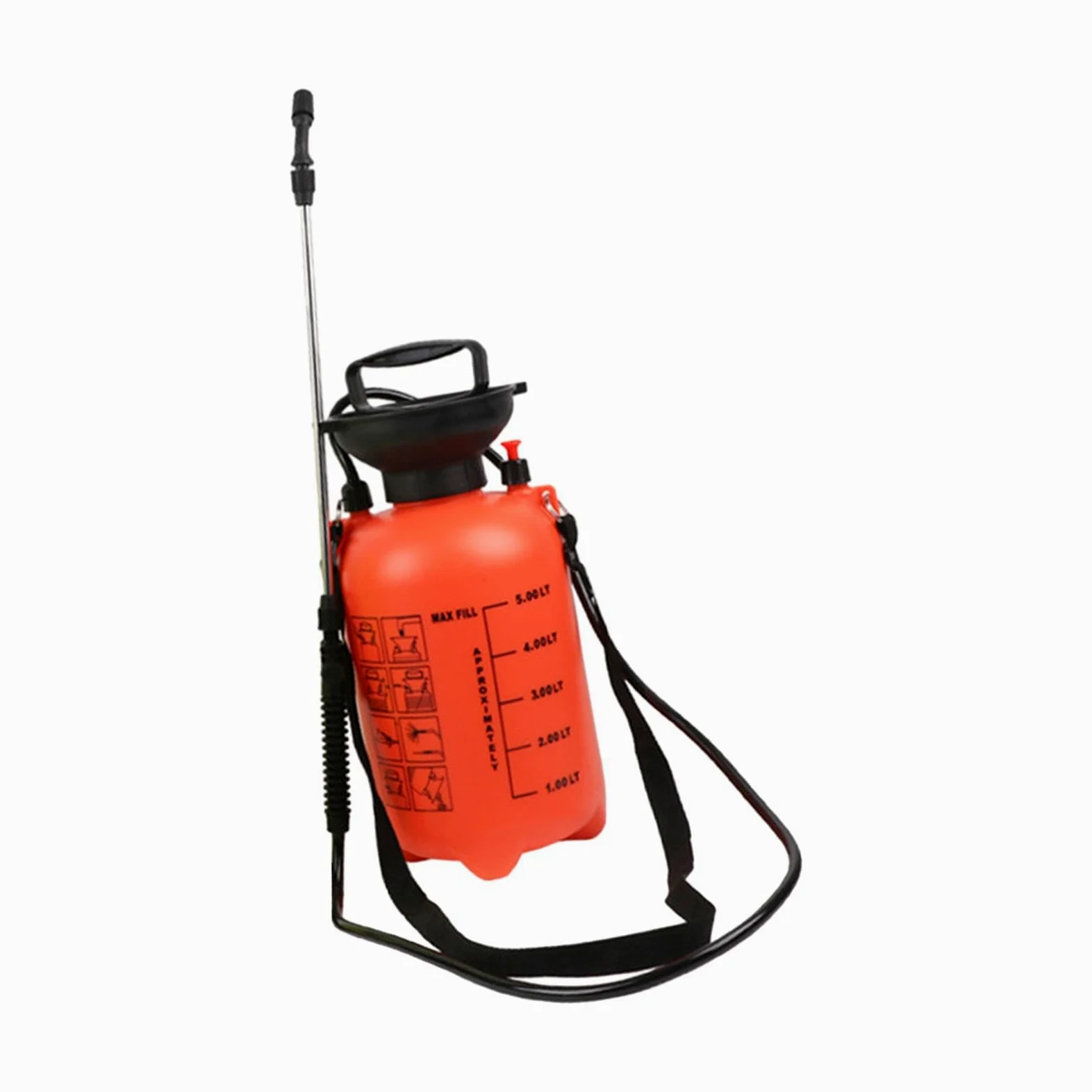 Pulvérisateur de Jardin Manuel Robuste, Pompe à Main Portable, Outil D'arrosage des Plantes, Sangle Rembourrée, Idéal pour L'entretien du, 5L