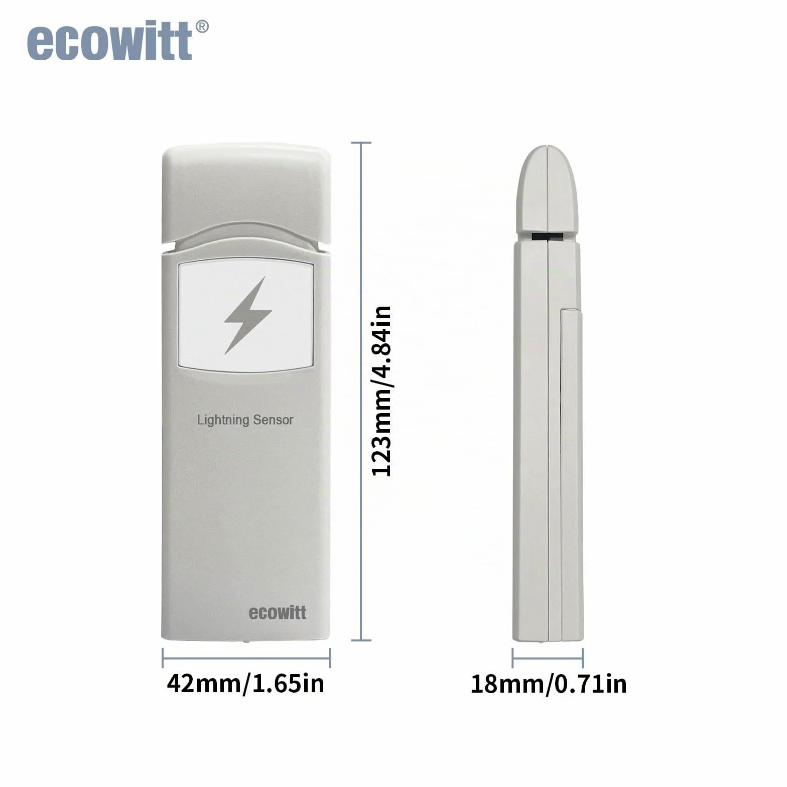 Ecowitt Détecteur de foudre sans fil Capteur Accessoire pour Ecowitt Station Météo Ecosystem WH57