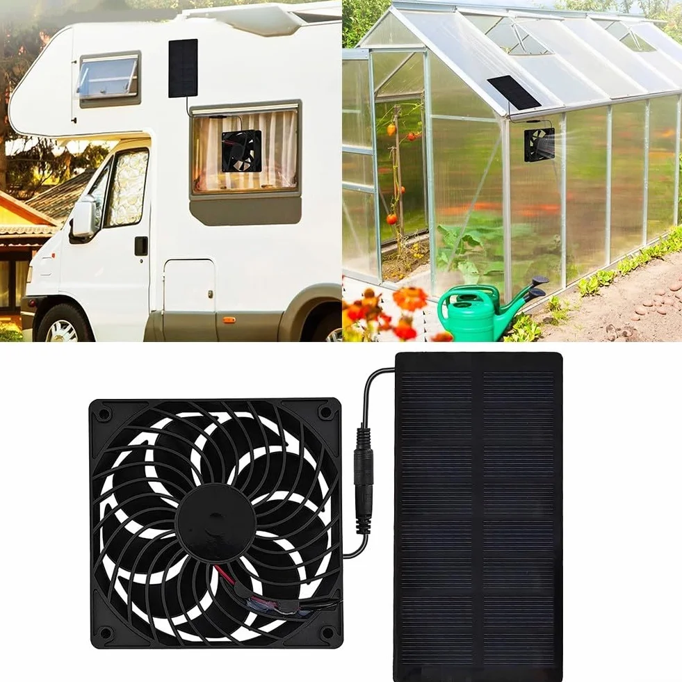 Kit de ventilateur et panneau solaire 100 W 12 V étanche