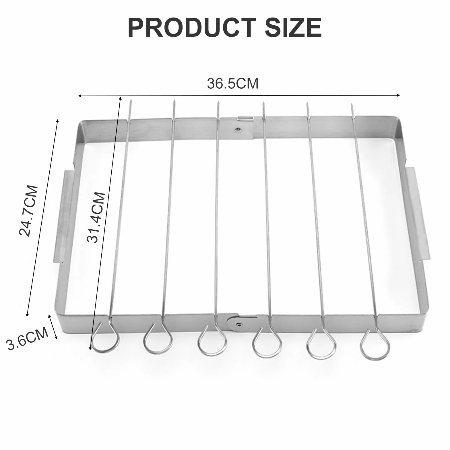 Brochettes à Viande Lot de 6 avec Support pour Barbecue et Accessoires