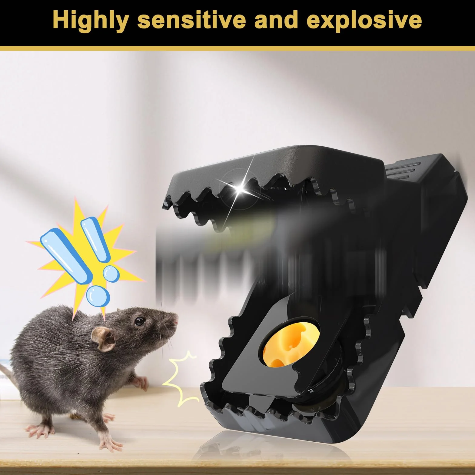 Teletrogy Lot de 6 Piège à Souris Réutilisable, Tapette Souris Rongeur Plastique pour Maison Jardin