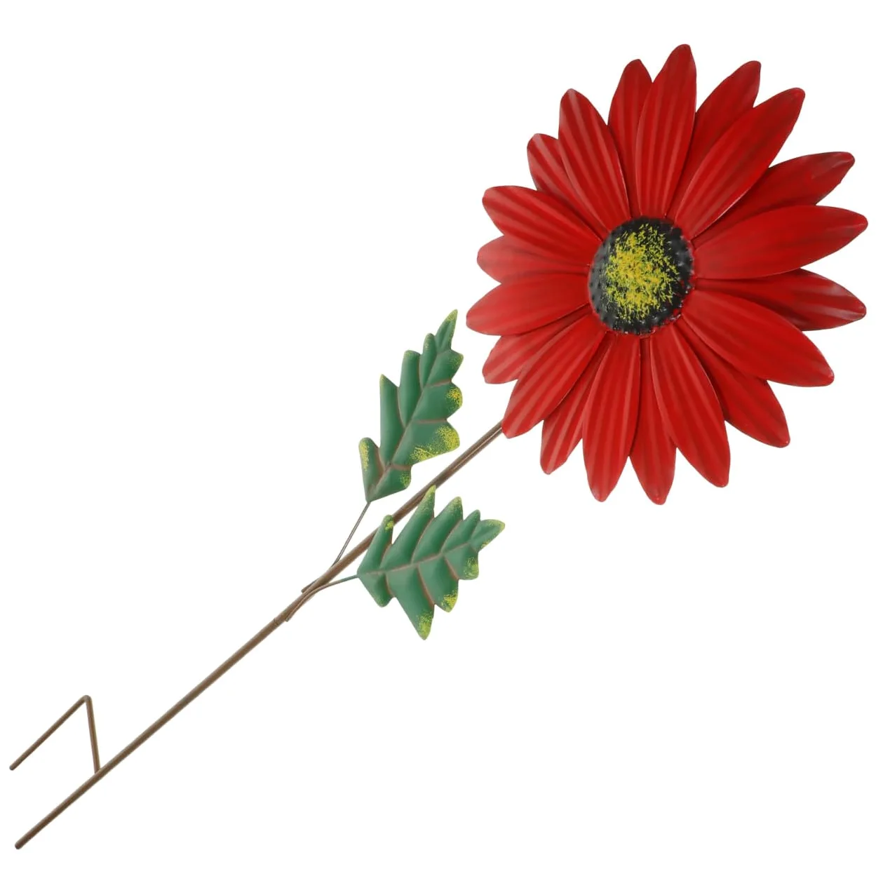 SUPVOX Décoration de Jardin en Fer Fleurs Rouges Métalliques, Facile à Installer, pour Terrasse et Jardin Extérieur, Ajoute Une Touche Colorée et Élégante