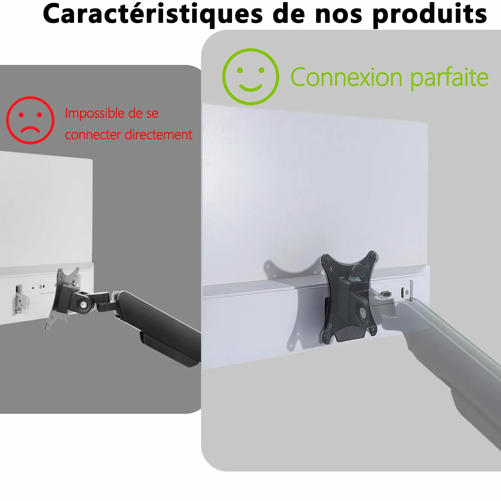 Adaptateur VESA M22f Compatible HP Série M Série 5 Moniteurs