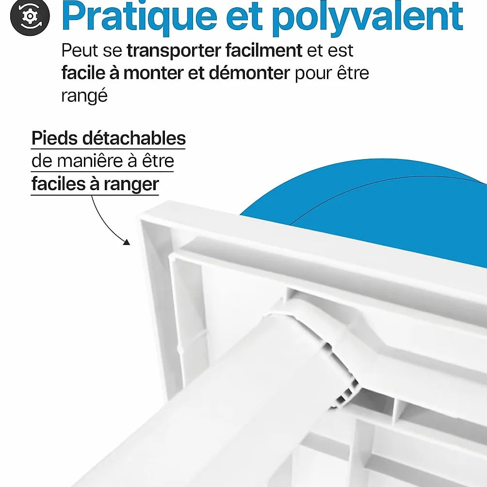 Tomaino Table de Jardin Exterieur avec Trou Parasol Plastique 126x76x72 cm