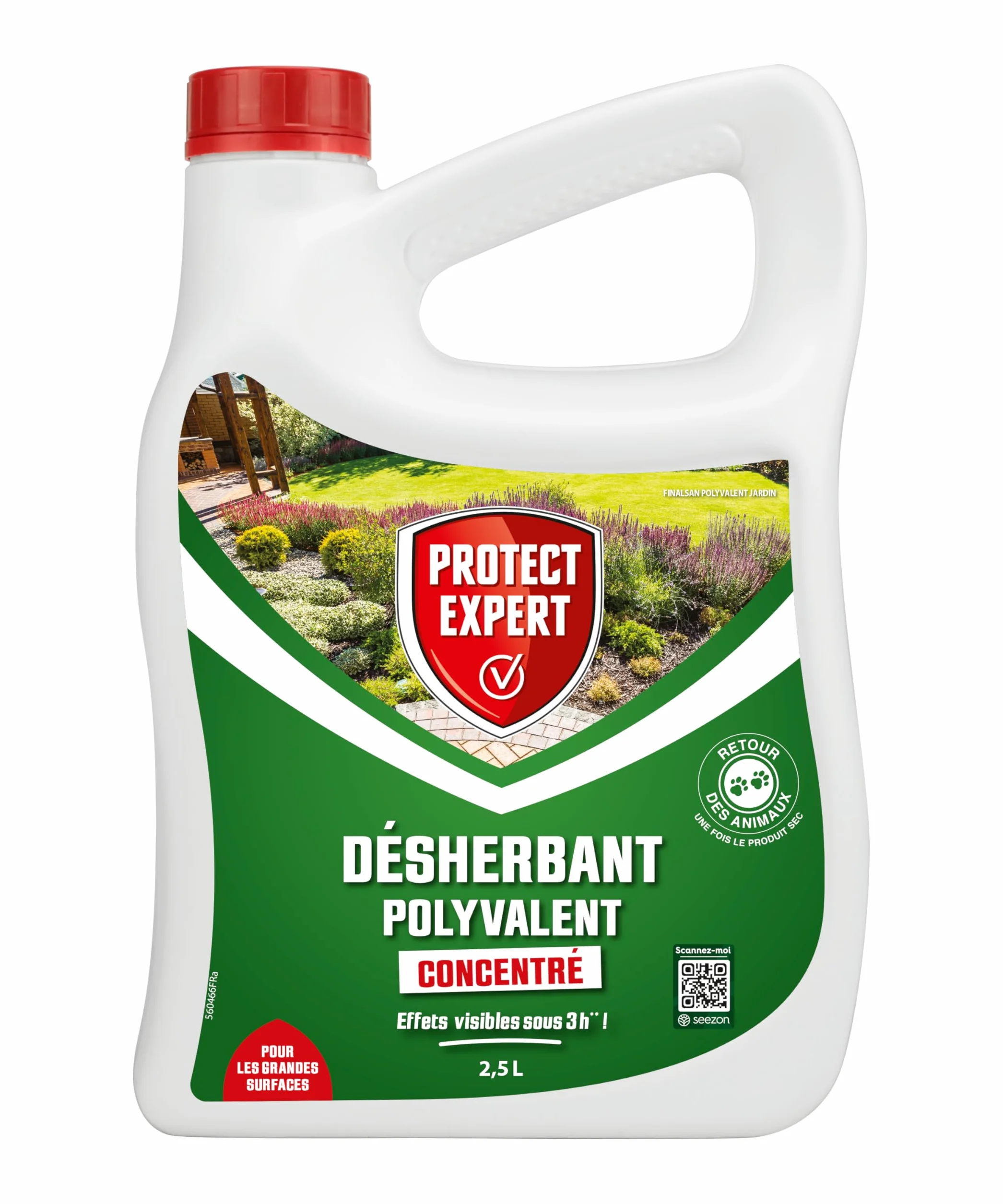 PROTECT EXPERT Désherbant Polyvalent Concentré 2,5L Jusqu’à 150m² Bidon Doseur PROHERBIO25N