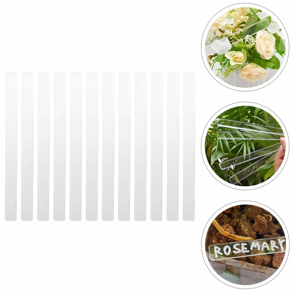BESTOYARD Lot de 120 étiquettes de jardin pour plantes - Accessoires pour plantes - Étiquettes transparentes en plastique - Pour plantes d'intérieur - Étiquettes acryliques pour plantes d'intérieur -
